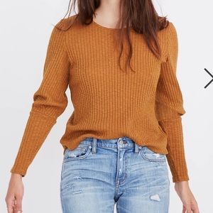 Madewell Ribbed Bubble-Sleeve Top